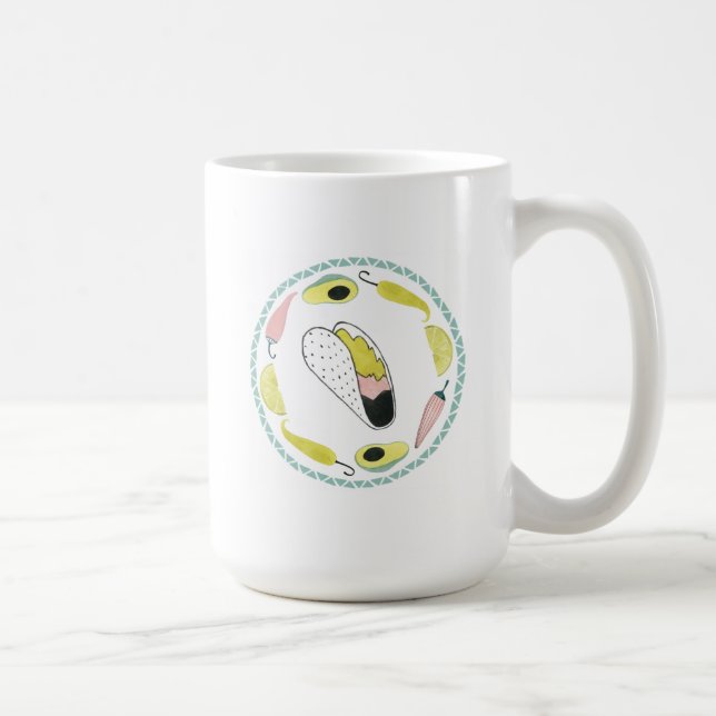 Taco über Liebe | Taco-Element-Kreis Kaffeetasse (Rechts)