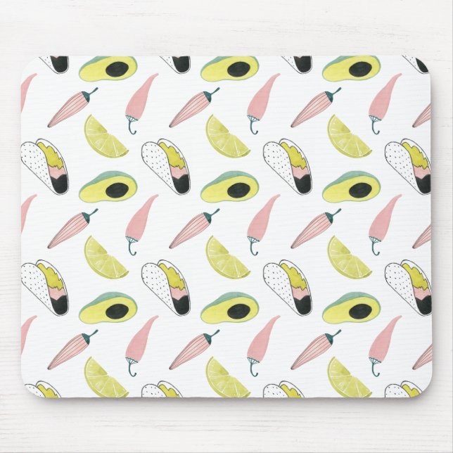 Taco über Liebe | Taco-Element-Kreis Mousepad (Vorne)