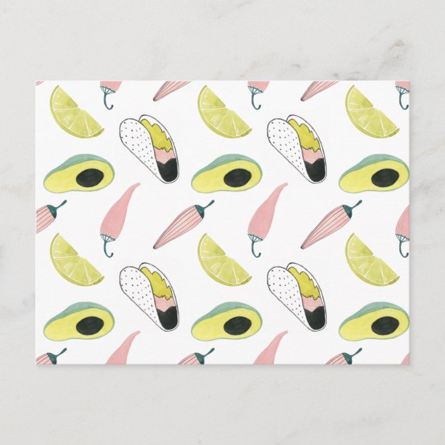 Taco über Liebe | Taco-Element-Kreis Postkarte (Vorderseite)