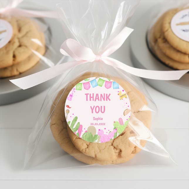 Taco über lustige Fiesta mexikanische Mädchen Gebu Runder Aufkleber (Von Creator hochgeladen)