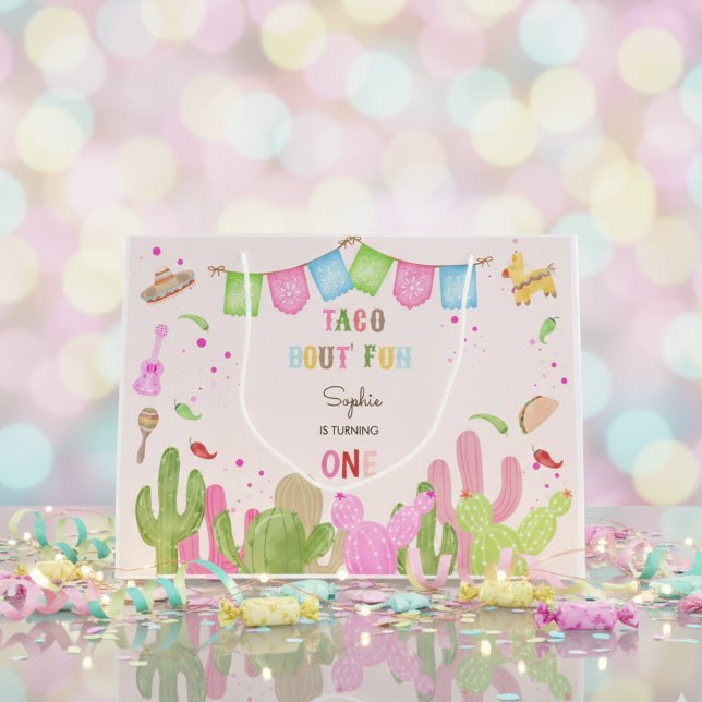 Taco über lustiges Fiesta mexicanischen ersten Geb Große Geschenktüte (Von Creator hochgeladen)