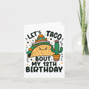 Taco über meinen 12. Geburtstag, Mexikanischer Par Karte