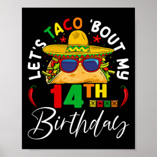 Taco über meinen 14. Geburtstag Mexiko 5 De Mayo Poster