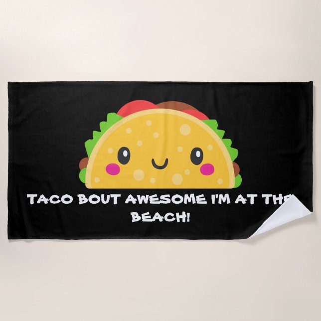 Taco über phantastisches Strandtuch (Vorderseite)