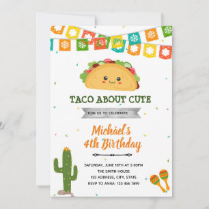 Taco über Süsse Party Geburtstag Einladung