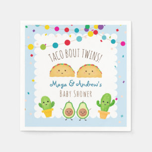 Taco über Twins! Fiesta Twin Boy Baby Shower Serviette