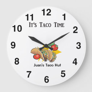 Taco-Uhr - mexikanische Restaurant-Wanduhr Große Wanduhr