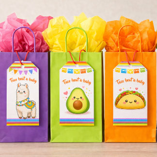 Taco um eine Babyparty-Avocado Geschenkanhänger
