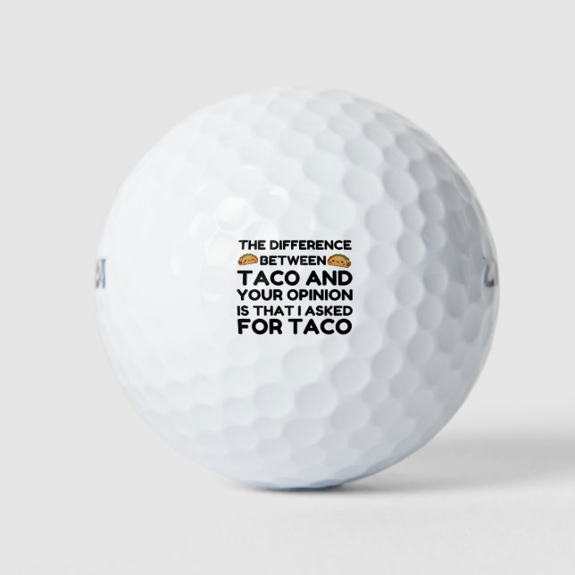 TACO UND IHRE MEINUNG GOLFBALL (Vorderseite)