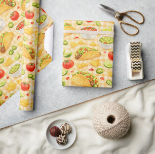 Taco- und Nacho-Muster Geschenkpapier