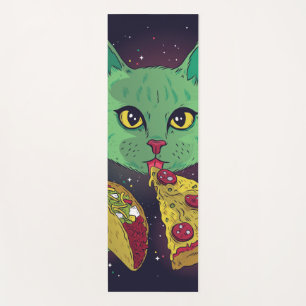 Taco und Pizza Cosmic Space Cat Yogamatte