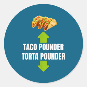 Taco unter Torta unter lustiger Torta-Liebhaber La Runder Aufkleber