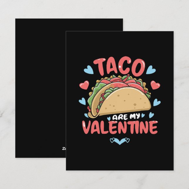 Taco-Valentinstag Feiertagskarte (Vorne/Hinten)