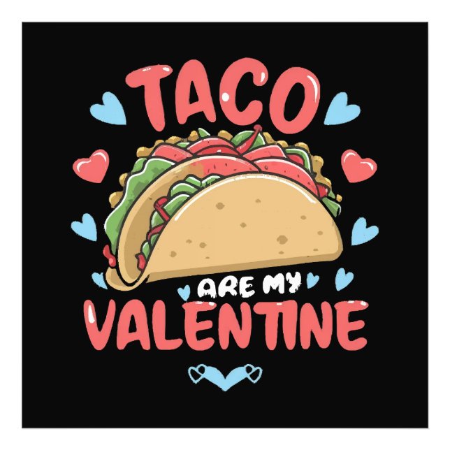 Taco-Valentinstag Fotodruck (Vorne)