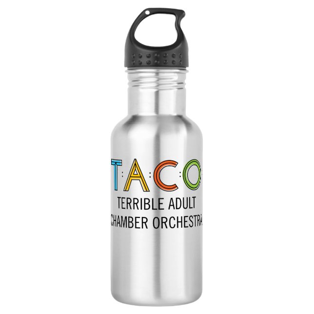 TACO Wasser-Flasche (18 Unze), Edelstahl Trinkflasche (Vorderseite)