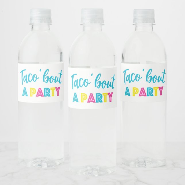 Taco Water Bottle Labels Wasserflaschenetikett (Flaschen)
