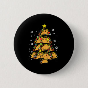 Taco-Weihnachtsbaum Xmas Mexikanisches Essen  Button