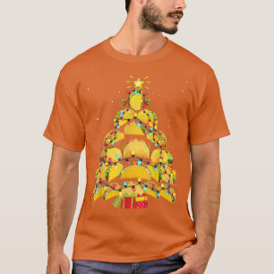 Taco-Weihnachtsbaumlichter Xmas-Jungs Männer Crust T-Shirt