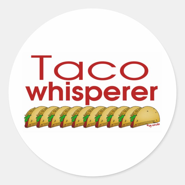 Taco Whisperer Runder Aufkleber (Vorderseite)