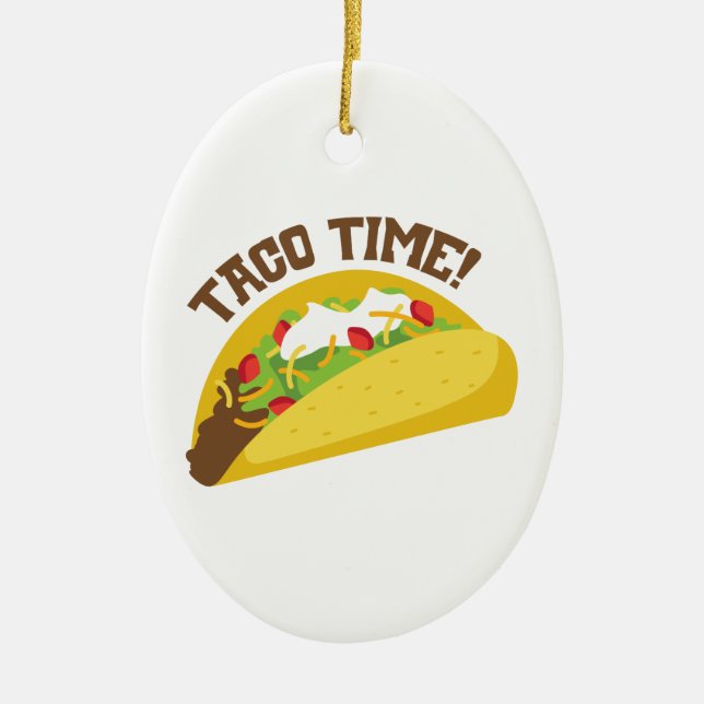 Taco-Zeit Keramikornament (Vorne)