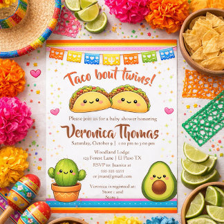 Taco-Zwillinge-Baby-Party Einladung