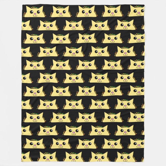 Tacocat Black Fleece Blanket (Vorderseite)