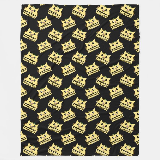 Tacocat Black II Fleece Blanket (Vorderseite)
