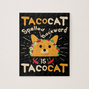 Tacocat buchstabierte rückwärts Taco Cinco Des Puzzle