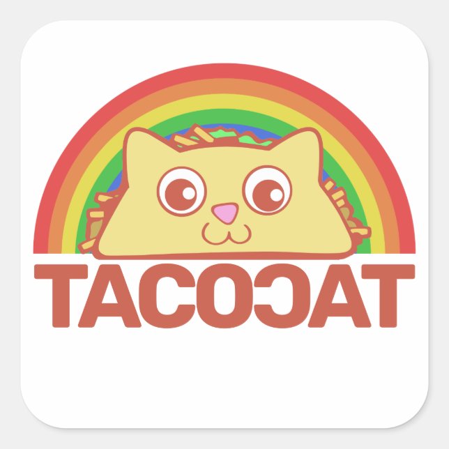 TacoCat Deluxe B Square Sticker (Vorderseite)
