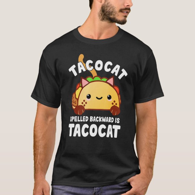 TacoCat Funny Mexican Food Cinco de Mayo Tacos Cat T-Shirt (Vorderseite)