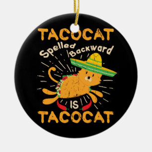 Tacocat grafischer Cinco Taco Des Mayo Katze Keramik Ornament