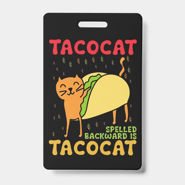 Tacocat hat sich zurückgeschlagen Tacos Cats Cinco Ausweis (Vorderseite)
