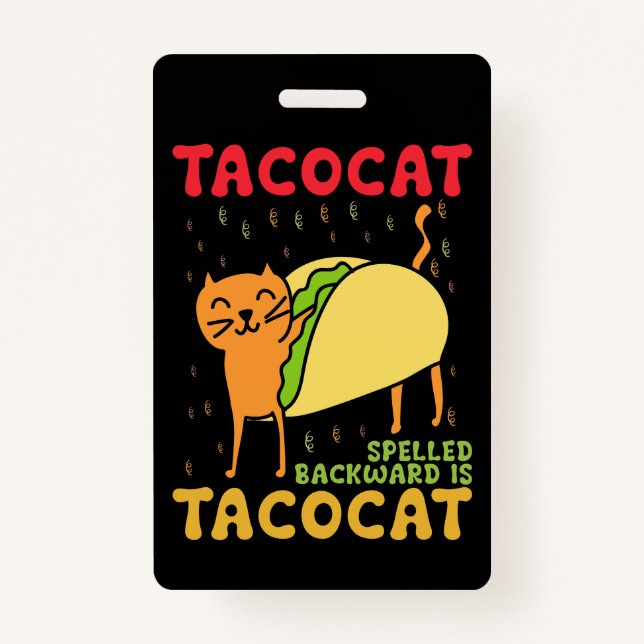 Tacocat hat sich zurückgeschlagen Tacos Cats Cinco Ausweis (Vorderseite)