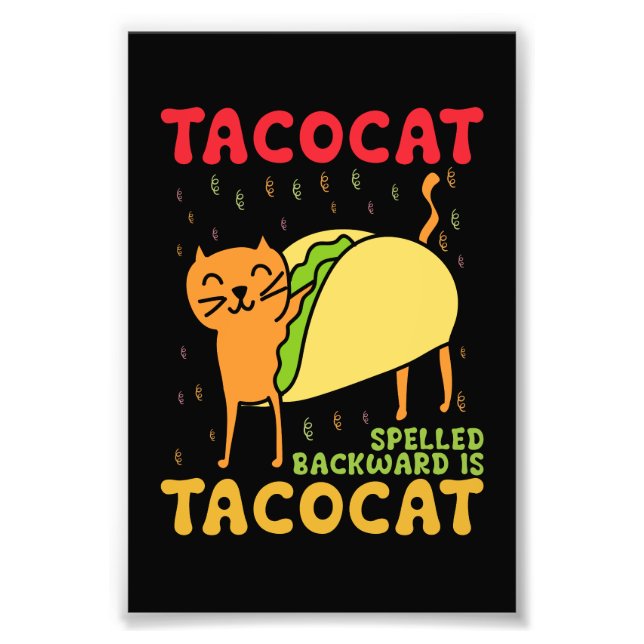 Tacocat hat sich zurückgeschlagen Tacos Cats Cinco Fotodruck (Vorne)