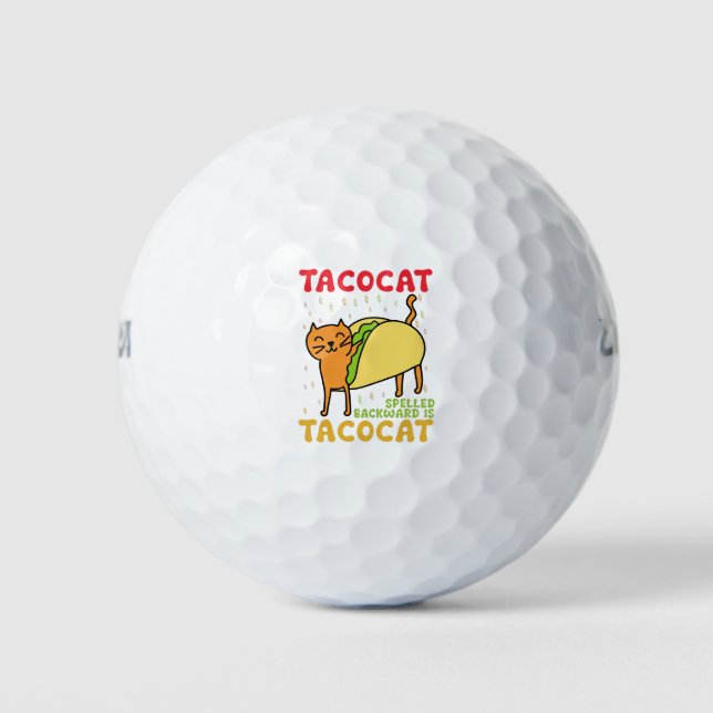 Tacocat hat sich zurückgeschlagen Tacos Cats Cinco Golfball (Vorderseite)