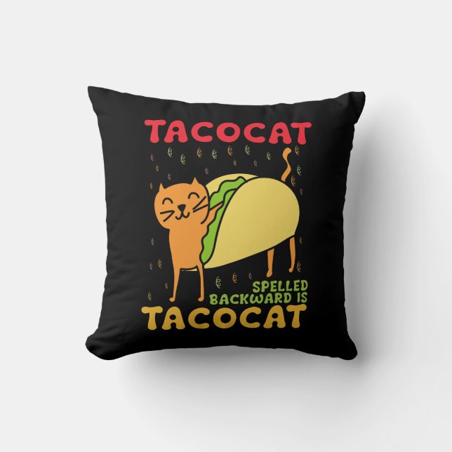 Tacocat hat sich zurückgeschlagen Tacos Cats Cinco Kissen (Vorderseite)