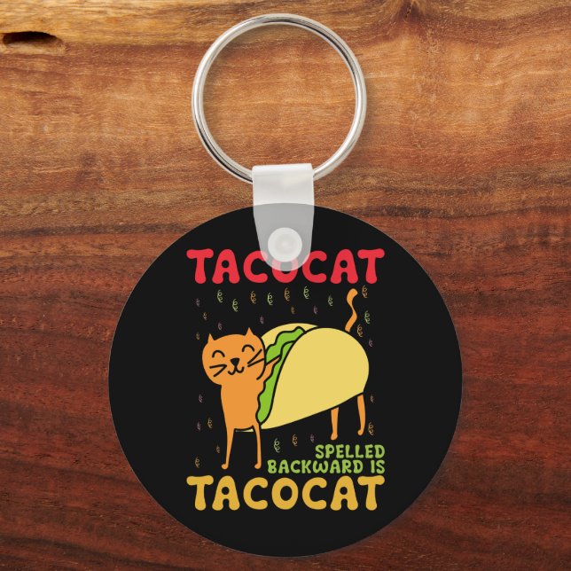 Tacocat hat sich zurückgeschlagen Tacos Cats Cinco Schlüsselanhänger (Vorderseite)
