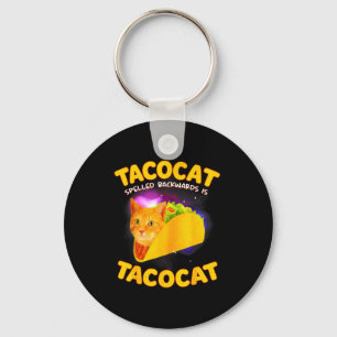 Tacocat rückwärts buchstabiert ist tacocat Katzen- Schlüsselanhänger