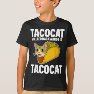 Tacocat rückwärts buchstabiert Lustige Katze Männe T-Shirt