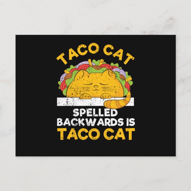 Tacocat rückwärts geschrieben ist Taco Cat Postkarte (Vorderseite)