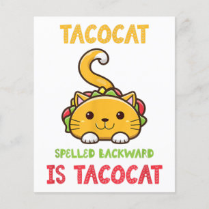 Tacocat rückwärts geschrieben ist Tacocat Funny Ca Flyer