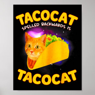 Tacocat rückwärts geschrieben ist tacocat Katzen-M Poster