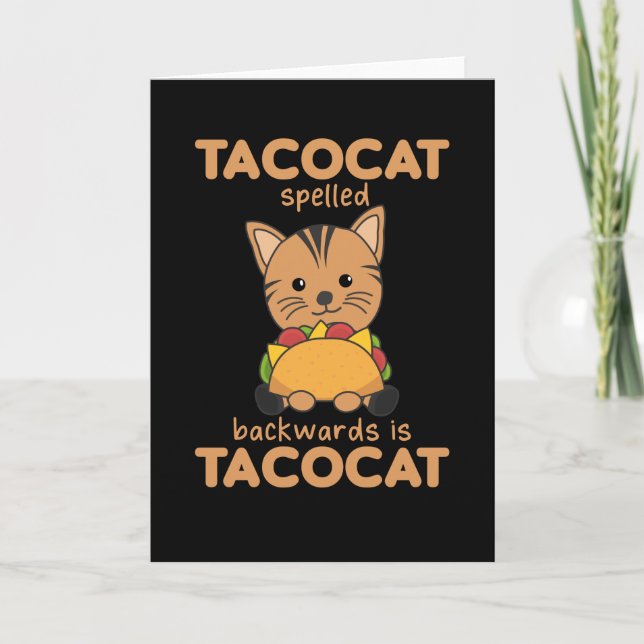 Tacocat rückwärts geschrieben ist Tacocat - Liebe Karte (Vorderseite)