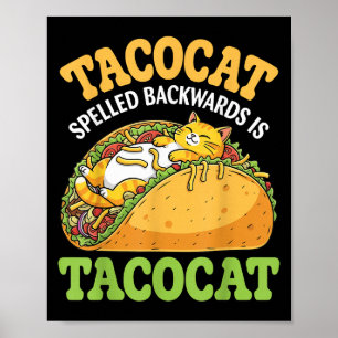 Tacocat rückwärts geschrieben ist Tacocat mit Nied Poster