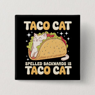 Tacocat Rückwärts Geschrieben Taco Katze Mexikanis Button