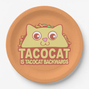 Tacocat rückwärts II Pappteller