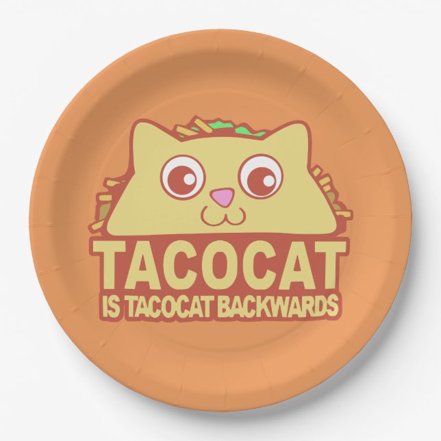 Tacocat rückwärts II Pappteller (Vorderseite)
