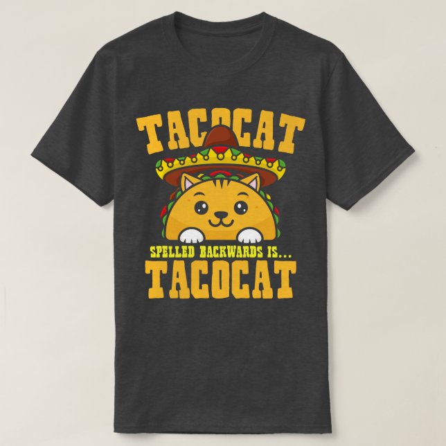 Tacocat rückwärts T-Shirt (Design vorne)