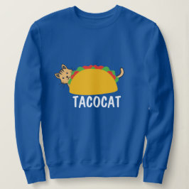 Tacocat Shirt, Funny Palindrome Cat Taco Graphic Sweatshirt