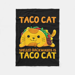 Tacocat-Shirt rückwärts geschrieben Taco Cat Cinco Fleecedecke